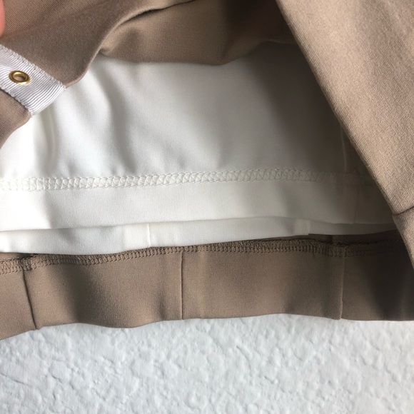 Tan and white Bebe sheath dress xs - Picture 8 of 10